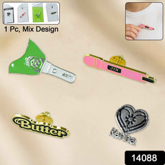 Metal Badge Pin – Stylish Single Piece with Random Design