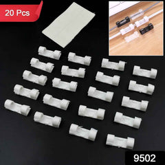Plastic Cable Clips – Strong Adhesive Wire Organizer (20 Pcs) | WipeTech
