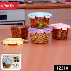 Plastic Food Storage Containers – 500ml 4 Pcs Leak-Proof Set | Organivo