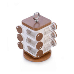 Revolving Spice Rack – 12-Jar Masala Box for Kitchen | Ganesh
