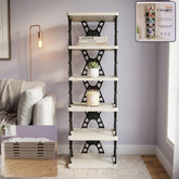 Space-saving 6 layer foldable storage rack for home