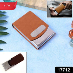 Business Card Holder – Premium Leather Finish with Steel Case