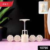 Spring Press Cookie Mold Set – 4 Floral Designs for Easy Baking
