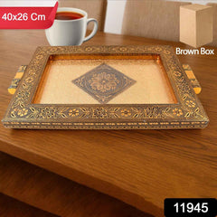 Rajwadi Decorative Serving Tray – Premium Antique Floral Design