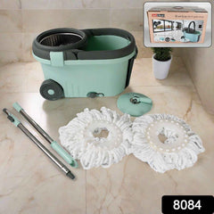 Spin Mop with Bucket – Steel Spin & Microfiber Heads | Ganesh