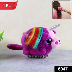Kids Unicorn Hair Brush – Soft Detangling Plush for Gentle Grooming