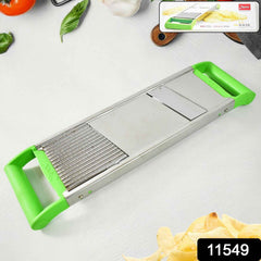 Stainless Steel Vegetable Slicer – Durable 2-in-1 Mandoline Cutter