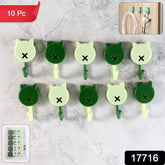 Self Adhesive Wall Hooks 10 Pc – Strong Hold, No Drilling