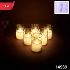 LED Votive Candles – Flameless, Safe & Smokeless Set of 6