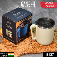 Stainless Steel Coffee Mug – 400ml Double Wall | Ganesh