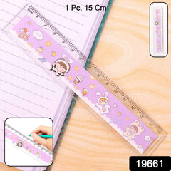 Kids Plastic Ruler – Durable Cartoon Design with Clear Markings