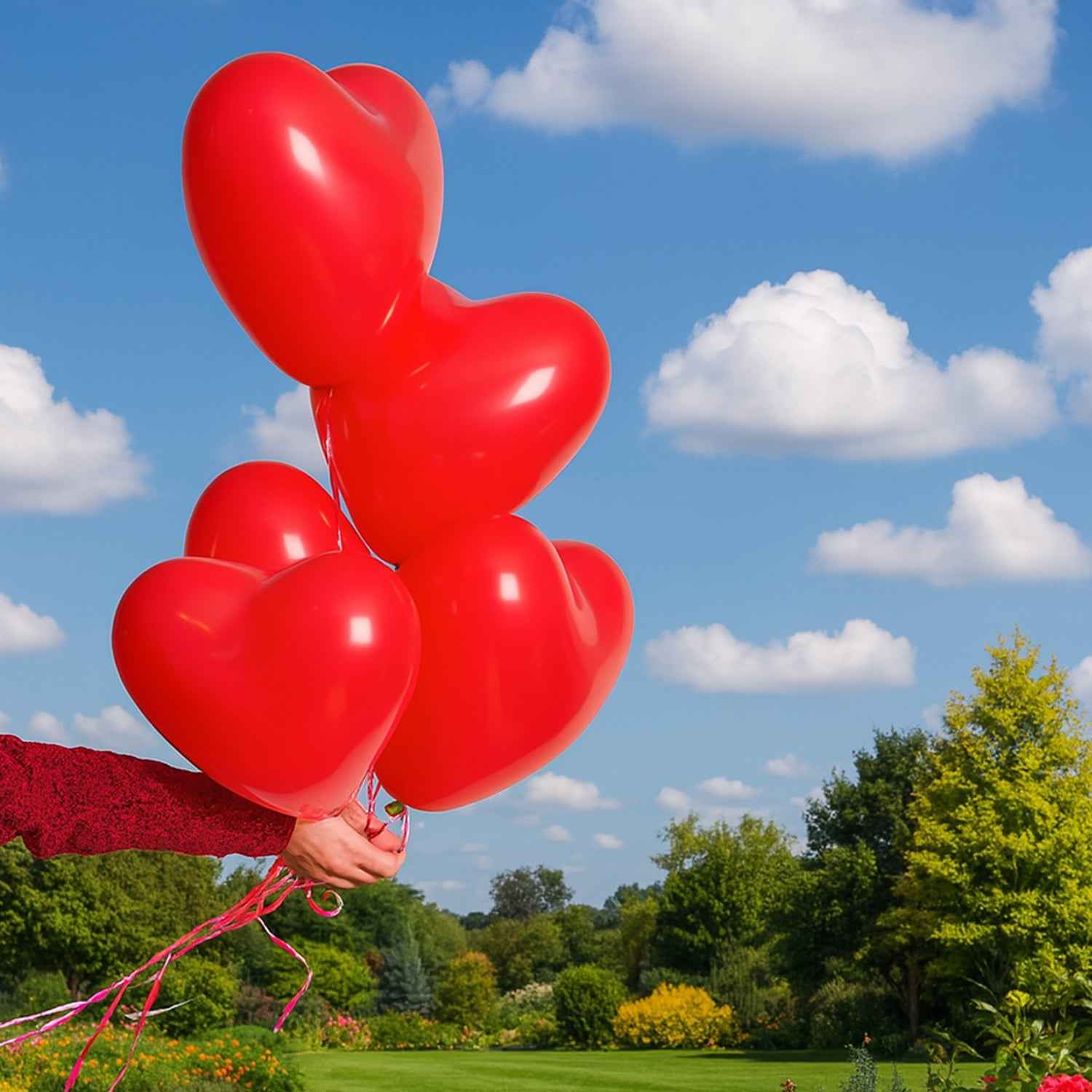 Heart Shaped Balloons – Multicolor Party Decor Set | Play & Move