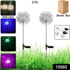 Solar Powered Dandelion Garden Lights – 2 Pc Multicolor LEDs