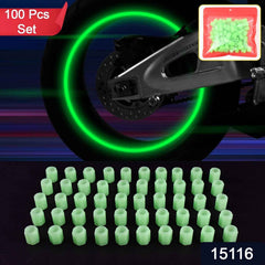 Luminous Glow Tyre Valve Caps 100 Pcs Set – Durable ABS | Velvet Wheels