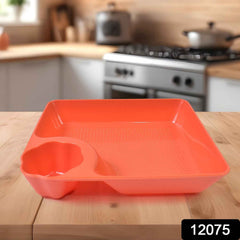 Plastic Plates with Dipping Saucer Ð Perfect for Snacks & Party Serveware