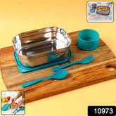 Stainless Steel Lunch Box Set – Leak-Resistant with Cutlery