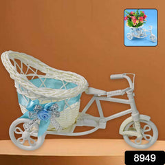 Bicycle Flower Pot Stand – Unique Plastic Home Decor Accent