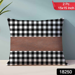 Pillow Covers – 15x15 Inch Faux Leather & Cotton | Styleva