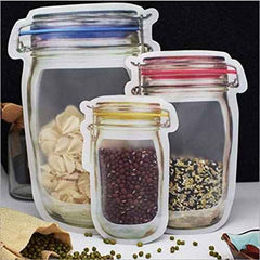 Jar-Shaped Stand-Up Pouch (3-Pack) – Airtight Storage | Tidy Table