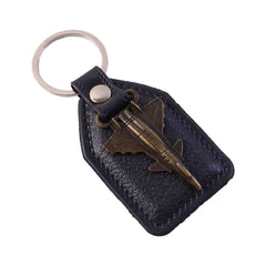 Aircraft Design Leather Finish Keychain – Stylish Durable Accessory