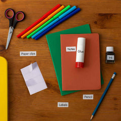 All Purpose Adhesive White Labels – 128 Durable Writable Stickers