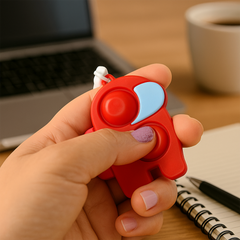 Pop-It Fidget Keychain – Mini Stress Relief Sensory Toy for Kids & Adults