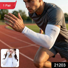 Stretchable Sports Arm Sleeve Pair – Comfortable UV Sun Protection