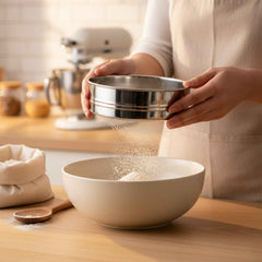 Stainless Steel Atta Chalni Sieve Set – Fine Mesh 2 Pc