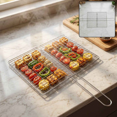 Stainless Steel BBQ Grill Mesh Ð Foldable & Durable for Outdoor Cooking