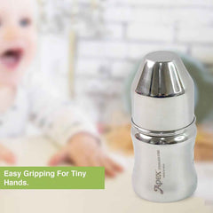Stainless Steel Baby Feeding Bottle – Safe & Leak-Proof 125 ML