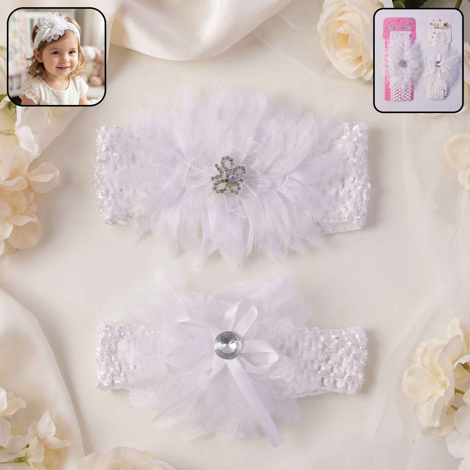 Soft Elastic Baby Hair Headband Ð Stylish Floral Lace Design