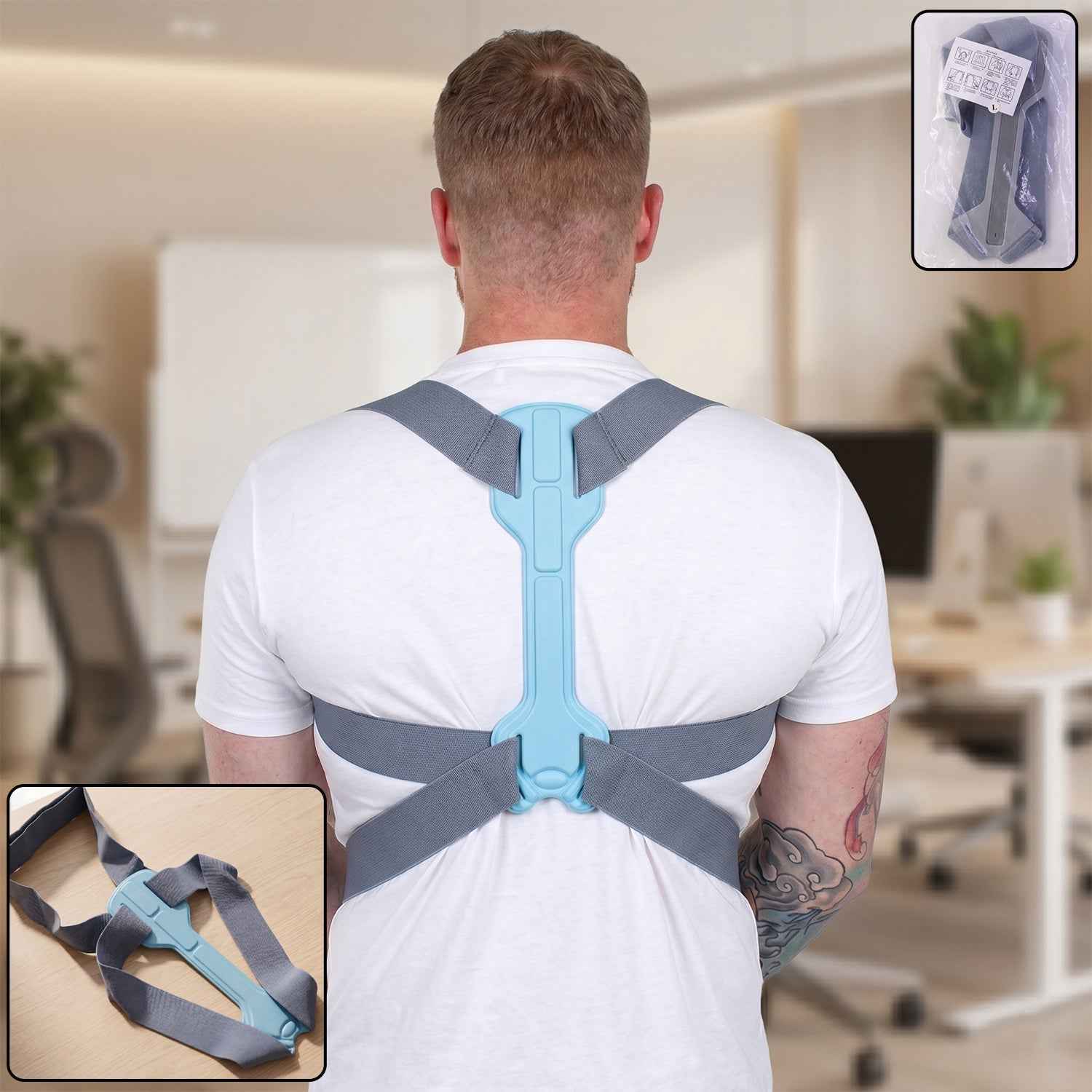Posture Support Belt Ð Adjustable Upper Back & Shoulder Brace for Correct Alignment