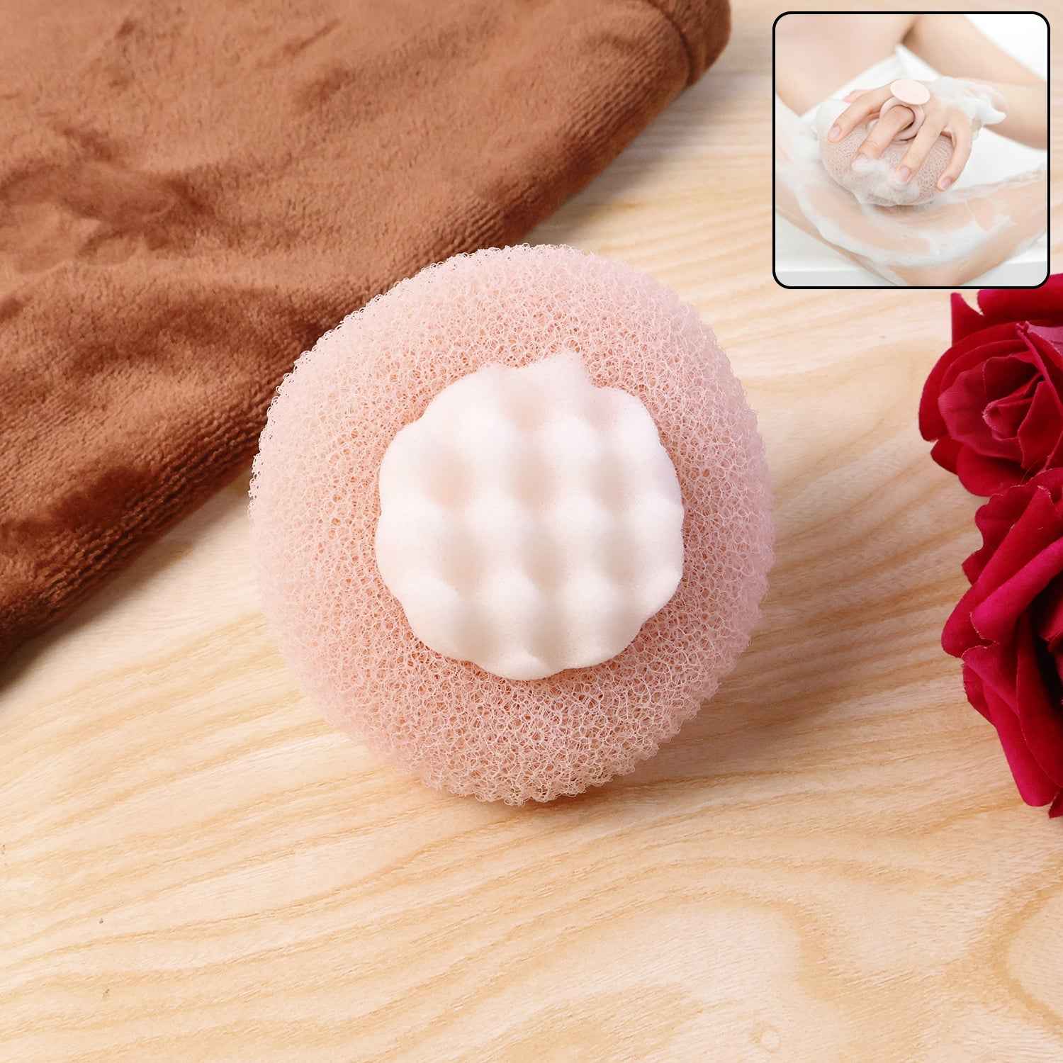 Soft Exfoliating Bath Scrubber – Gentle Foam Grip for Smooth Skin