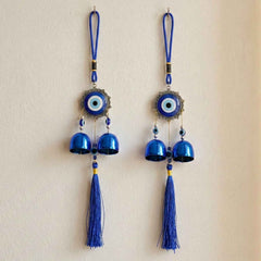 Evil Eye Hanging Wind Chime Set – Protective Home Decor Charm