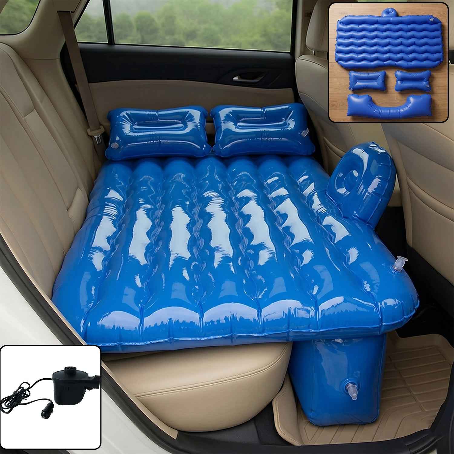 Portable Inflatable Car Air Mattress Bed Ð Comfortable Travel Rest