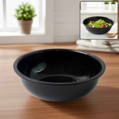 6-Inch Black Plastic Serving Bowl – Deep & Durable Design