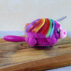 Kids Unicorn Hair Brush – Soft Detangling Plush for Gentle Grooming
