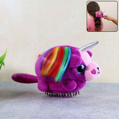 Kids Unicorn Hair Brush – Soft Detangling Plush for Gentle Grooming
