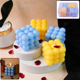 Cube Candles – Colorful Decorative Wax Set of 4