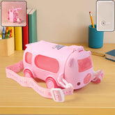 Kids Water Bottle – 500ml Cute Bus-Shaped Cartoon Design