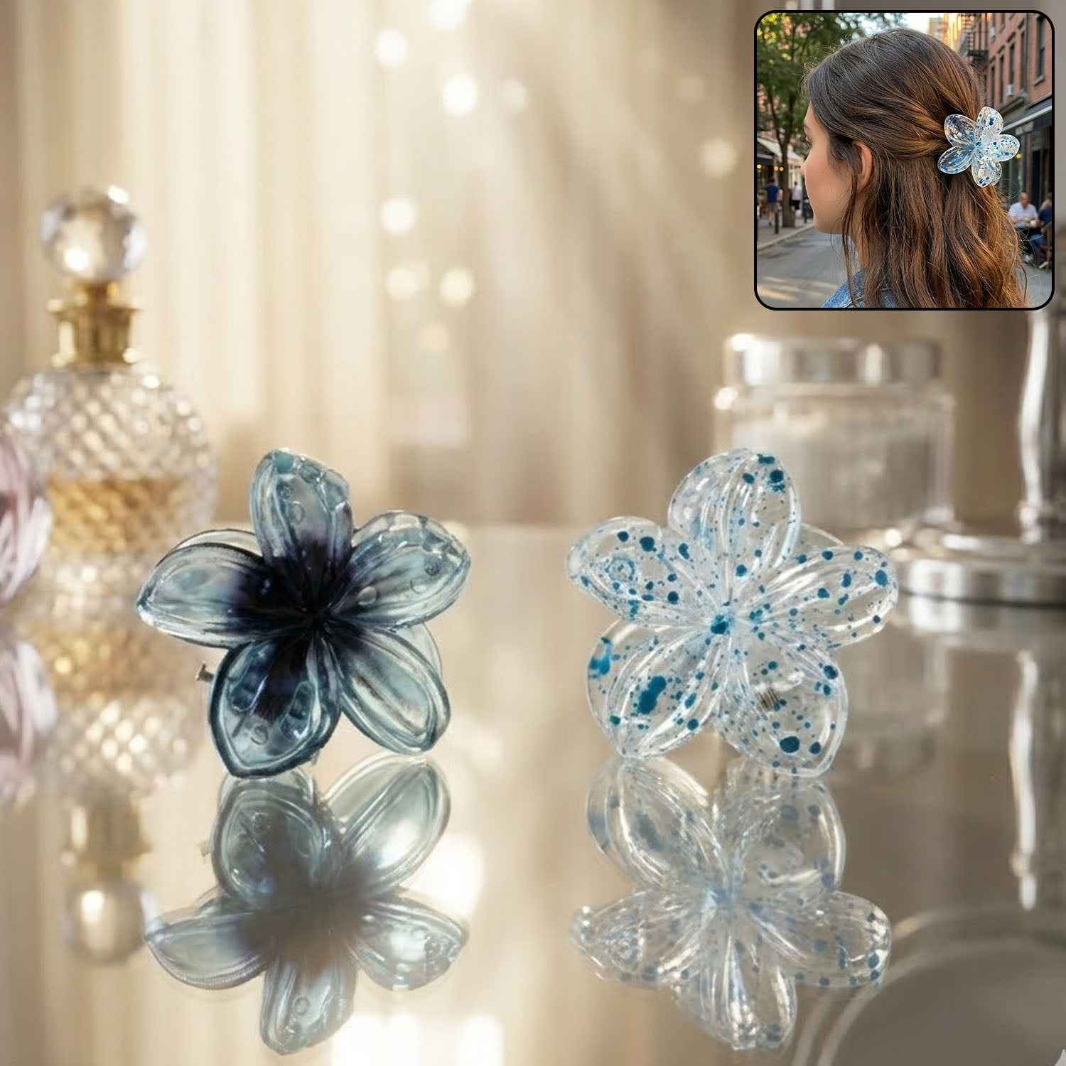 Floral Hair Clip – Elegant Mix Color Accessory for Women