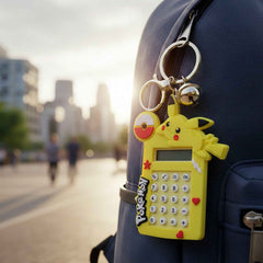 Calculator Keychain – Cute Yellow Cartoon Mini Digital Calculator