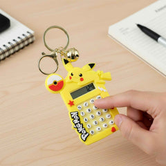 Calculator Keychain – Cute Yellow Cartoon Mini Digital Calculator