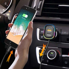 RGB Breathing Light Car USB Charger – Multi Port Fast Charging