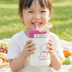 Kids Cartoon Glass Tumbler Ð Leakproof, Reusable & Portable 400ML