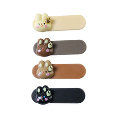 Bunny Face Hair Clips – Cute Decorative Snap Set of 4