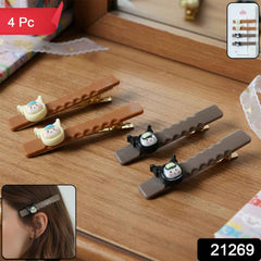Cute Character Hair Clip Set – Lightweight & Stylish 4 Pieces