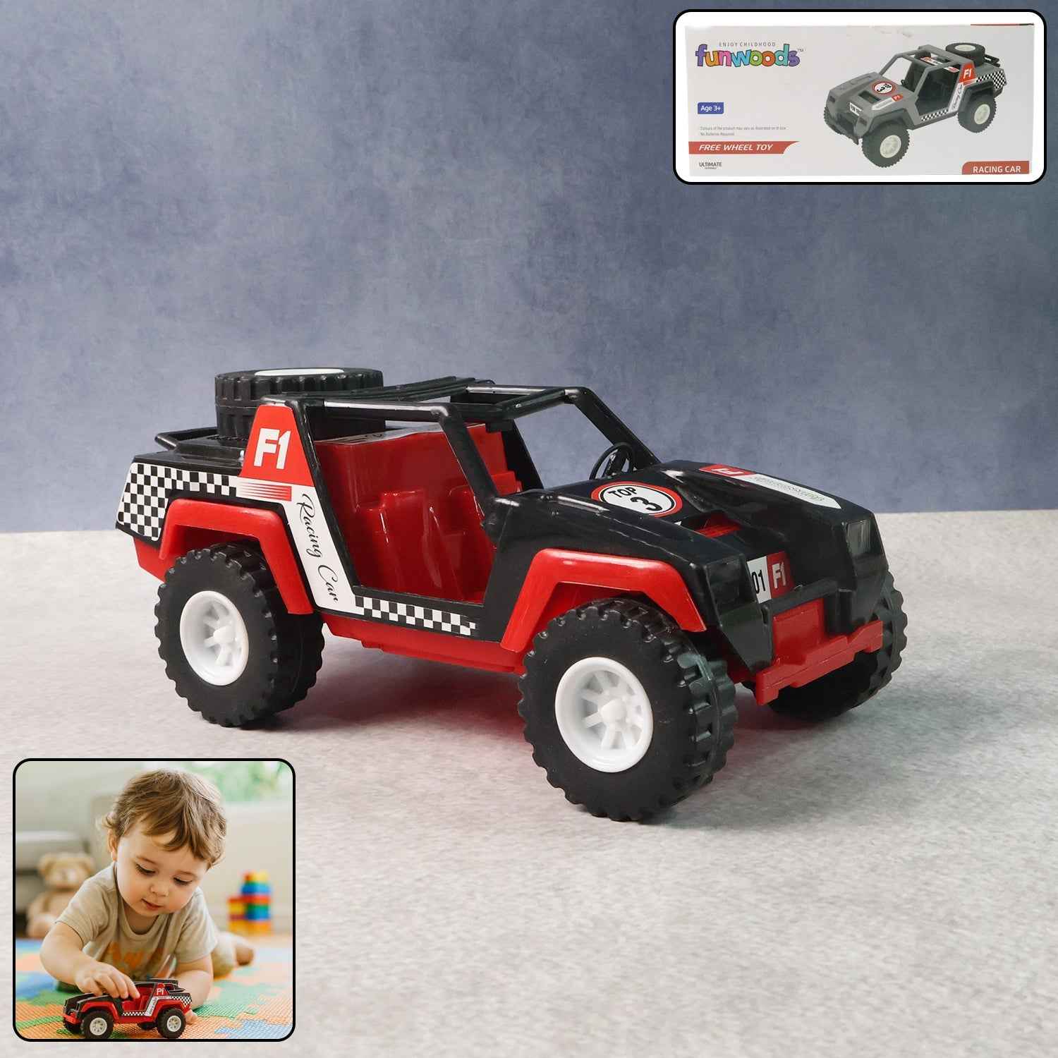 Free-Wheel Racing Jeep Toy Car – Push & Go Adventure Fun