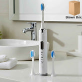 Electric Toothbrush Set – Rechargeable Sonic Cleaner with 3 Brush Heads