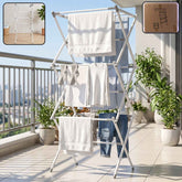 3 Tier Folding Clothes Drying Rack Laundry Cloth Dryer Stand for Ba...